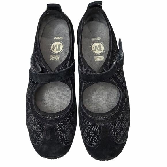 Merrell Circuit Mary Jane Shoes Womens 7.5 Black Suede Ortholite Sporty Comfort - Picture 4 of 13